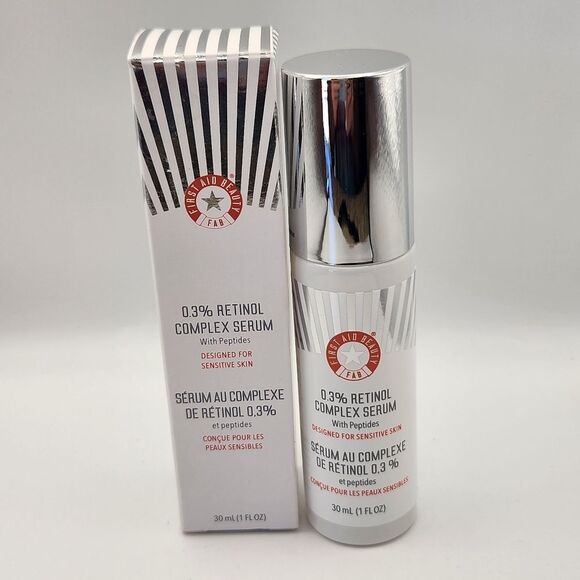 First Aid Beauty FAB 0.3% Retinol Complex Serum with Peptides 1fl.oz NIB - Picture 1 of 5